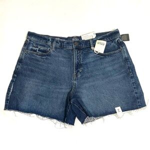 NWT 14 A.N.A. High Rise Denim Boyfriend Jean Shorts 5” Inseam Distressed New